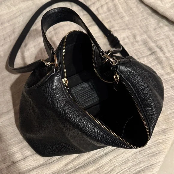 Coach Black Leather Shoulder Bag - Picture 7 of 13